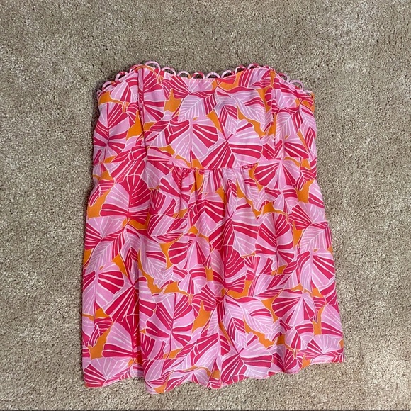 EXTREMELY RARE VINTAGE Lilly Pulitzer Woman’s Strapless Blouse Top size 4 - Picture 1 of 16